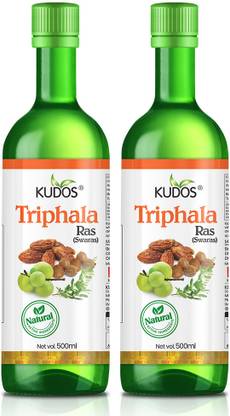 KUDOS Triphala Ras 500 ml (Pack of 2) | Ayurvedic Triphala Juice