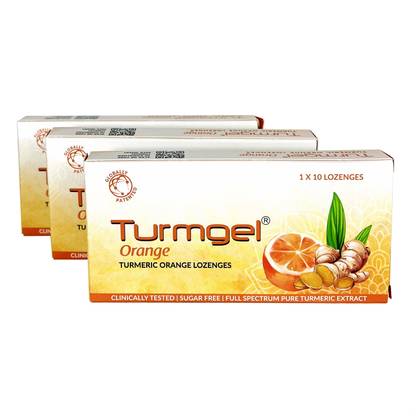 Turmgel Orange Pack of 30 | Turmeric Lozenges | Higher Absorption than Turmeric Capsules | Tackles Viral Cough, Cold & Sore Throat | Enhances Immunity | Ayush Certified