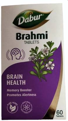 Dabur Brahmi 60 Tablets Brain Health Memory Booster Promotes Alertness