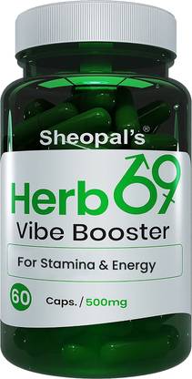 Sheopals Herb69 Capsules With Ashwagandha To Help Improve Energy, Stamina & Strength