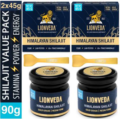 LIONVEDA Original Pure Gold Grade Himalayan Shilajit Resin for Men Health, Stamina & Gym