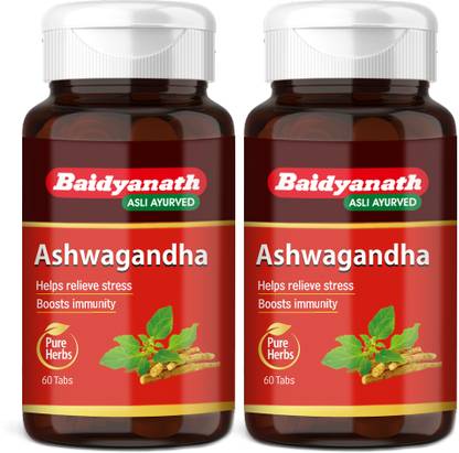 Baidyanath Ashwagandha - 60 Tablets | Ayurvedic Formulation with Ashwagandha Root Extract
