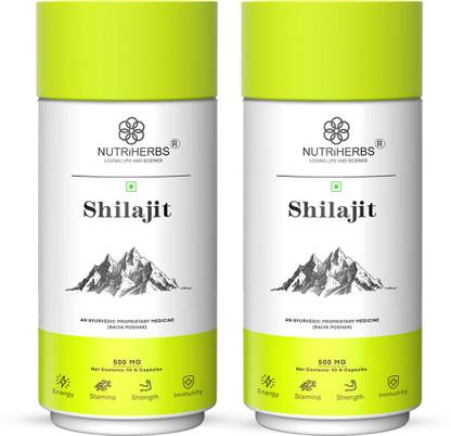 Nutriherbs Shilajit Capsule for Men Power | Natural Strenth & Stamina Booster Supplement