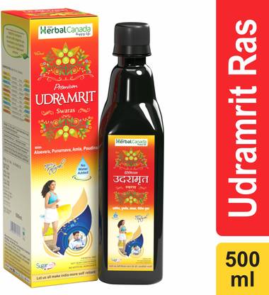 Herbal Canada Udramrit Swaras | 500ML | Helpful for Hyper Acidity, Gas, Constipation