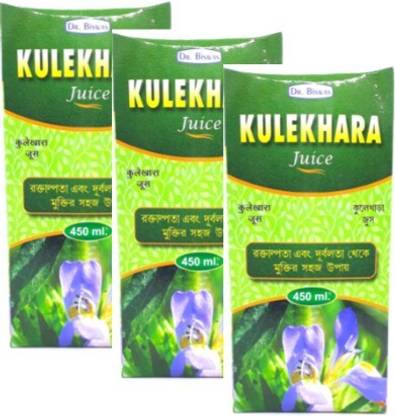 KULEKHARA 450 ml juice foe Easy way to get rid of anemia and weakness (pack of-3)