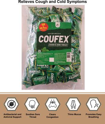 ASHWAMEDH Coufex Lozenges, Control Cough And Sore Throat With Ayurvedic Lozenges