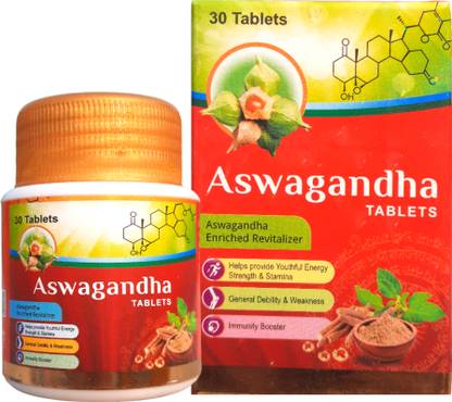 HERBS N DRUGS Aswagandha Tablets for Relieving Stress 30 Tablets