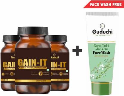Guduchi - the ayurvedism GAIN-IT Tablets for Fast Weight & Muscle Gain and Bone Strength |360 Tabs