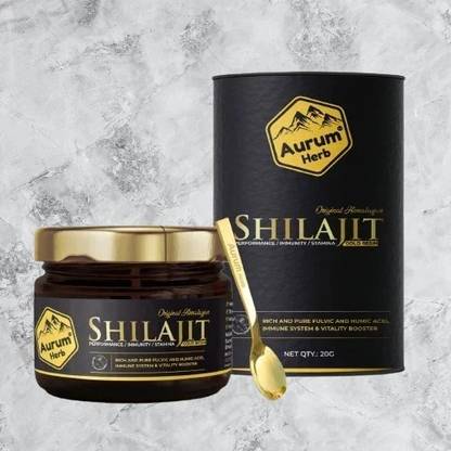 AURUM HERB Pure Shilajit Resin,Pure Himalayan Shilajit,Energy,Muscle Building Supplement