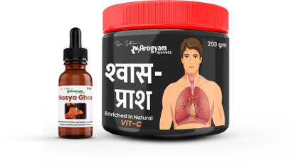 Dr.Satnam's Arogyam Ayurveda Shwas Prash + Nasya Ghee (200 gm, 20 ml )