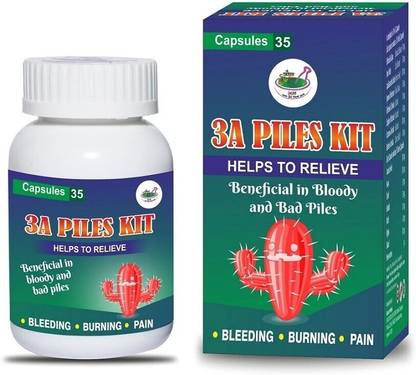 Aarogya India 3A PILES KIT | Ayurvedic Formula Relief from Pain| Anti-Inflammatory