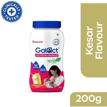 Galact Shatavari Kesar Flavour Lactation Granules By Emcure Pharma