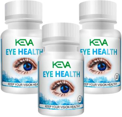 KEVA Eye Health Tablet for Improved Vision & Eye Care (Pack Of 3x100 Tablets)