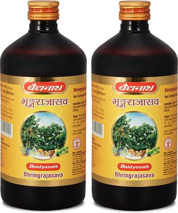 Baidyanath Bhringrajasava |Helps to relieve cold, cough and bronchitis|Reduces hair fall and premature greying|450 ml-2 Pack