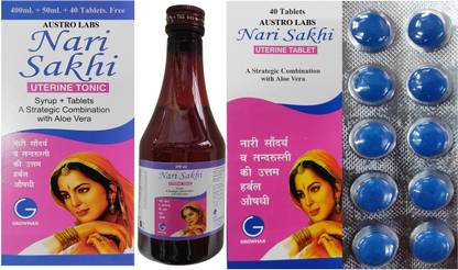 Austro Labs NARI SHAKHI AYURVEDIC UTERINE TONIC COMPLETE HEALTHFUL HERBAL TONIC & 40 TABLET