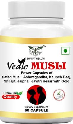 BHARAT HEALTH Vedic Musli Capsule Helps in Strength and P0WER FOR MEN (60 Capsule)