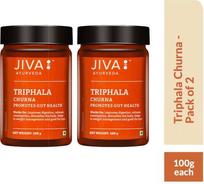 JIVA Triphala Churna - Improves Bowel Movement & Indigestion, Constipation and Digestive Disorders - 100 g Each - Pack of 2