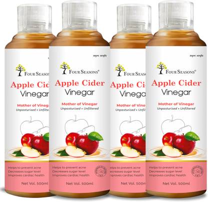 Four Seasons Apple Cider Vinegar with Mother of Vinegar - Raw - Unrefined - Unpasturised
