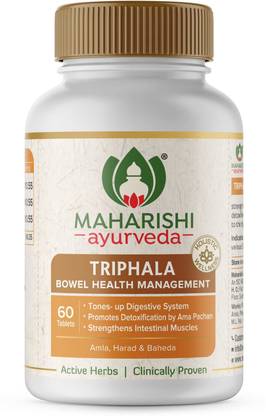 MAHARISHI ayurveda Triphala Tablets Supports Digestion, Relieves Constipation & 100% Ayurvedic