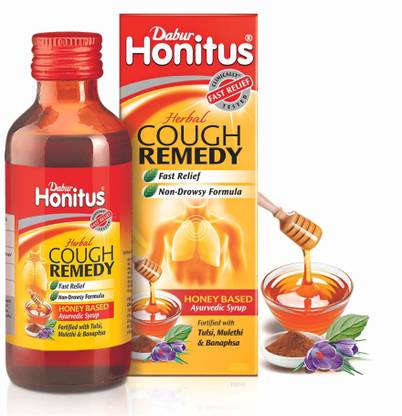 Dabur Honitus | Herbal Cough Remedy | Honey Based Ayurvedic Syrup | 200 ml
