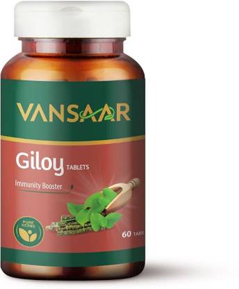 VANSAAR Giloy Tablets|Supports immune health|Good for digestion, 100% Pure - 60 Tabs