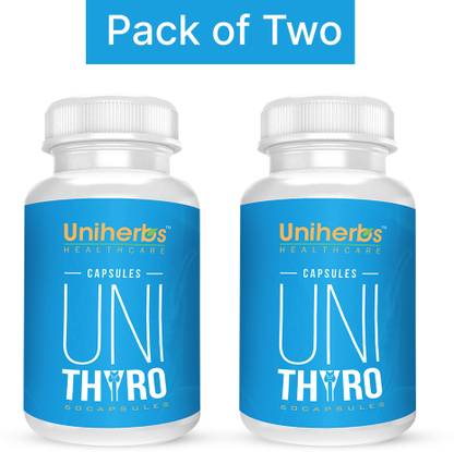 Uniherbs Uni Thyro Capsule To Support,Control Thyroid Problems,Maintain Health pack of 2