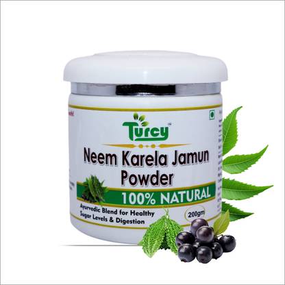 Turcy Neem Karela Jamun Powder 200g | Ayurvedic Blend for Diabetes & Detox