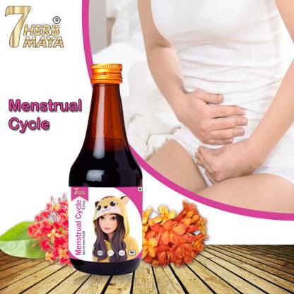 7Herbmaya Menstrual Cycle Syrup for Overcome PCOS/PCOD, Regularize Periods