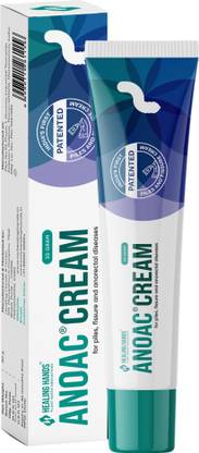 Healing Hands Anoac Cream Patented Ayurvedic Piles Cream| Clinically Proven Fissure Cream
