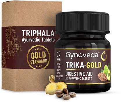 Gynoveda Triphala Ayurvedic Tablets for Digestion, Gas, Bloating