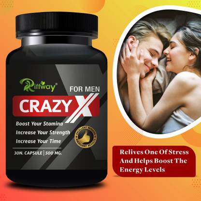 Riffway Crazy X Long Time Capsules For Men Stamina Lon Improves Timing