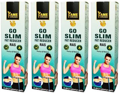 Fame Go Slim Fat Reducer Ras 500 ML Pack of 4 For Weight lost,slim fit body