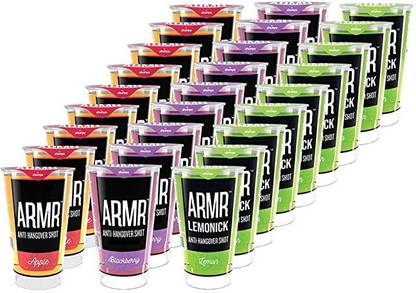 ARMR I Anti Hangover Shot I Apple, Blackberry, Lemon Flavour I 60 Ml (Pack Of 27)