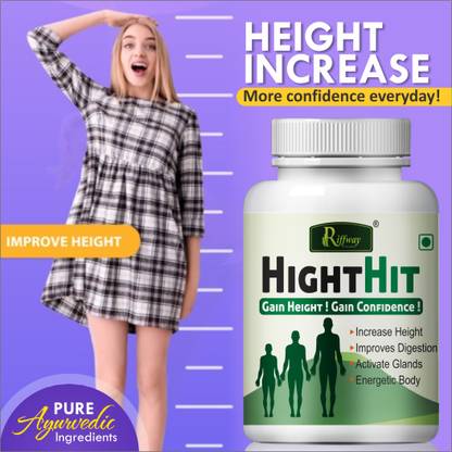 Riffway Height Hit Organic Tablets To Speed Up Grow Taller In All Ages