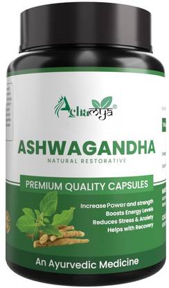 Achamya Ashwagandha KSM 66 capsules for Controlling Cholesterol Levels & Life Stress