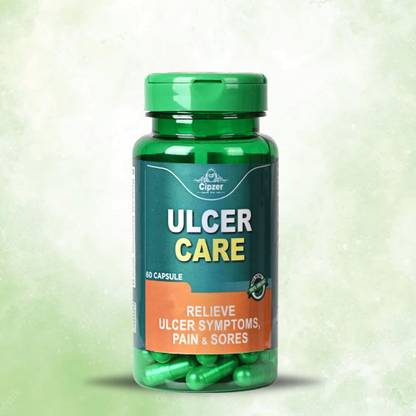 CIPZER Ulcer Care Capsule-Provide relief from peptic & stomach ulcer,gas (60 CAPS)