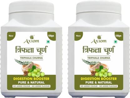 एक्सियम त्रिफला चूर्ण 100 gm | इम्युनिटी बूस्टर | एंटीऑक्सिडेंट गुण | अपच | मदद करता है खांसी और सर्दी में | 100% प्राकृतिक WHO-GLP, GMP प्रमाणित प्रोडक्ट | 2 का पैक