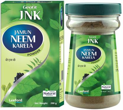 Leeford Jamun Neem Karela Powder 100% Natural Pack of 2 (200 gm Each)