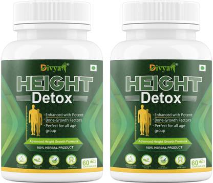 Divya Shree Height Detox Capsule For Bone Growth Factors, Perfect All Age Group(120 Capsules