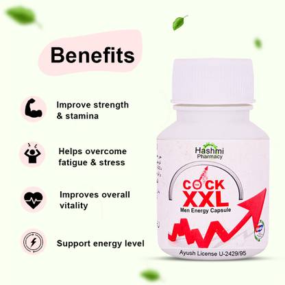 Hashmi Pharmacy Cock XXL Capsule | Herbal Support for Strength, Stamina & Endurance