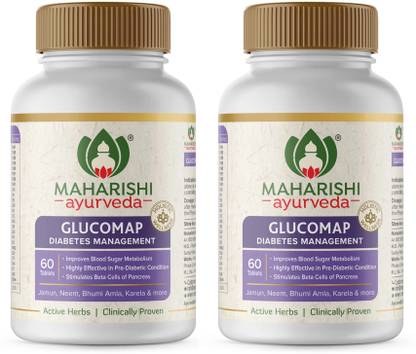 MAHARISHI ayurveda Glucomap, Diabetes Management, Jamun, Karela, Neem, Control Blood Sugar levels