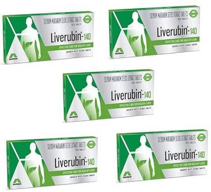 LIVERUBIN 140 Silybum Marianum Seeds Extract Tablets For Healthy Liver 10 Capsule each box