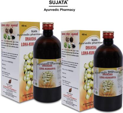 Sujata ayurvedic pharmacy Sujata Draksha Loha Kumarya 450ml (Pack of 2)