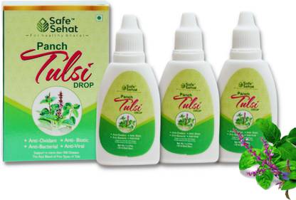 SafeSehat Panch Tulsi Drop 30 ml | Natural Immunity Booster, Cough cold Relief