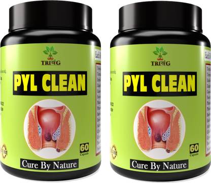 Trivang Pyl Clean Capsule get relief from bawasir bleeding problem (Pack of 2)