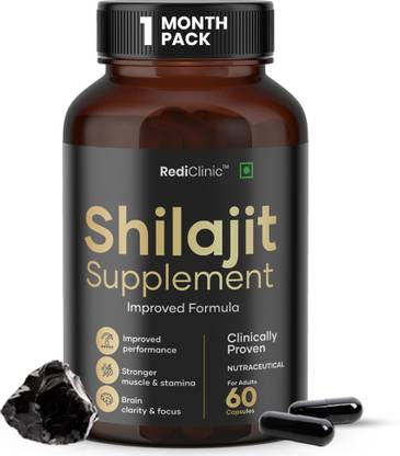 RediClinic Shilajit Capsules For Stamina, Muscle Growth & Energy
