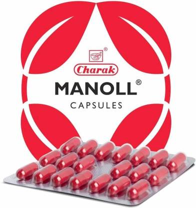 CHARAK Manoll Capsules - Helps reduce fatigue and weakness ,Improves energy pack of 5