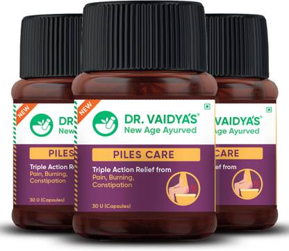 DR. VAIDYA'S Piles Care Capsules - Relief From Pain, Bleeding & Constipation | Ayurvedic