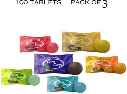Care Drop Mix Flavour Lozenges 100 Tab Pouch