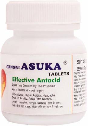 GANGA Asuka Tablet Ayurvedic Medicine For Hyperacidity (50-Tablets)